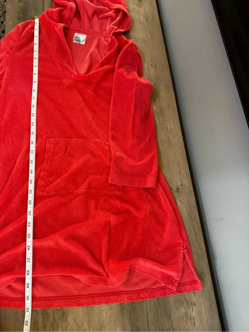 J. Crew Bright Red Hooded Tunic - Picture 6 of 7